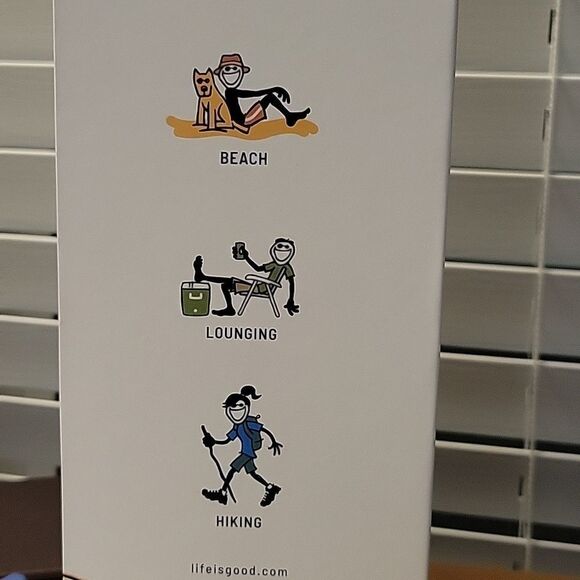 NEW LIFE IS GOOD STICKER TIEDYE PEACE STAINLESS STEEL WATER BOTTLE 40 OZ NWT - Picture 7 of 9